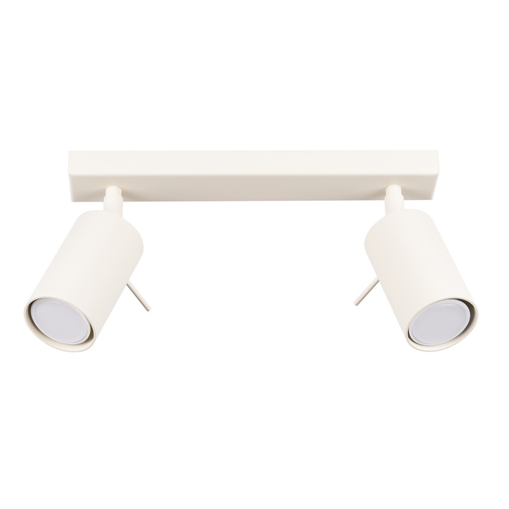 Lampa de tavan Ring bej otel 2 becuri tub modern de interior