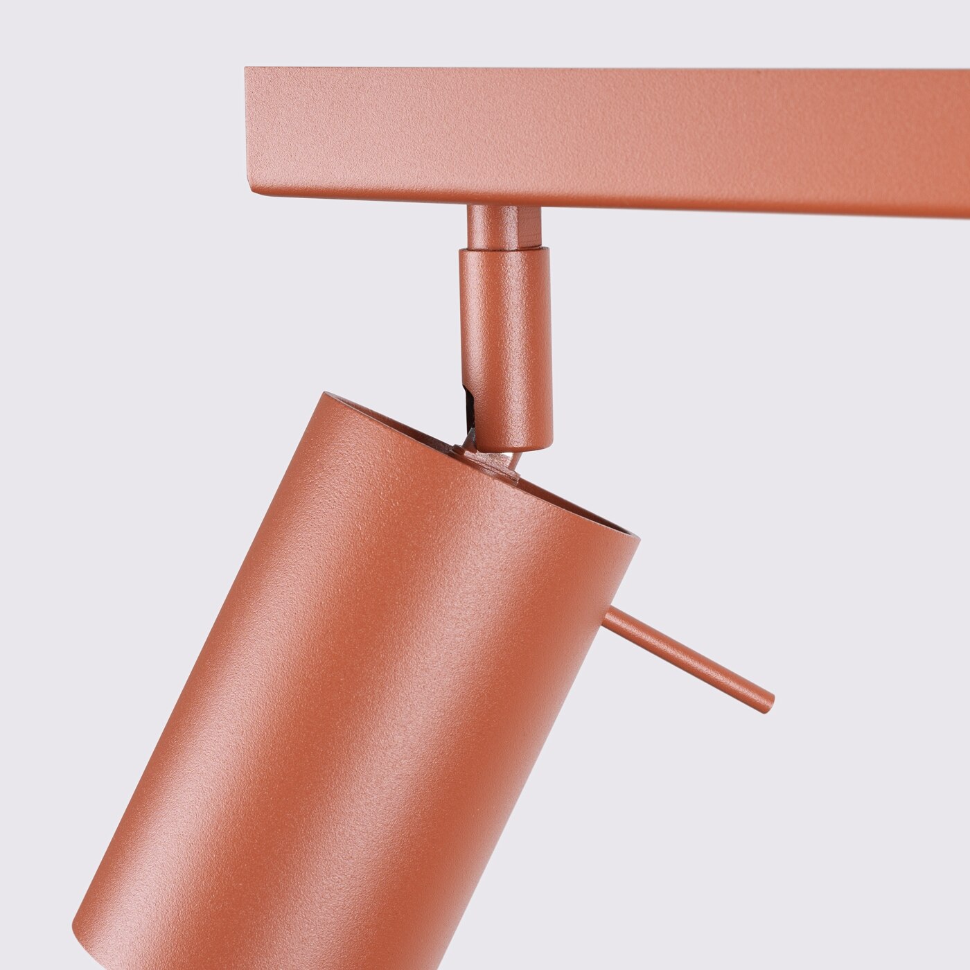 Lampa de tavan Ring ocru rosu otel 6 bec tub modern de interior