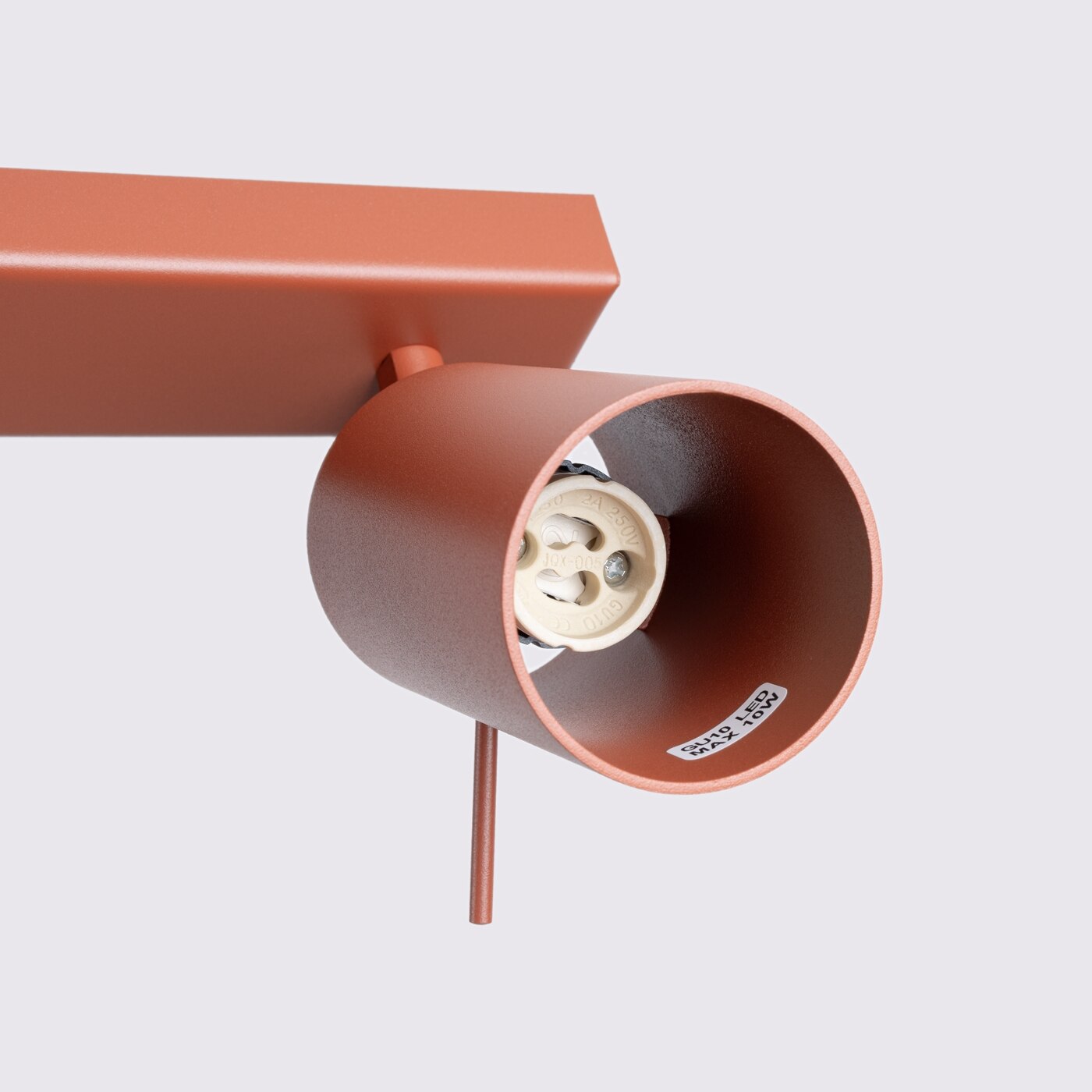 Lampa de tavan Ring ocru rosu otel 6 bec tub modern de interior