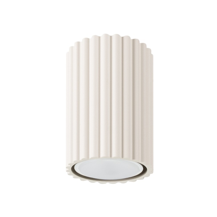 Lampa de tavan Karbon bej din aluminiu, 1 bec tub minimalist de interior