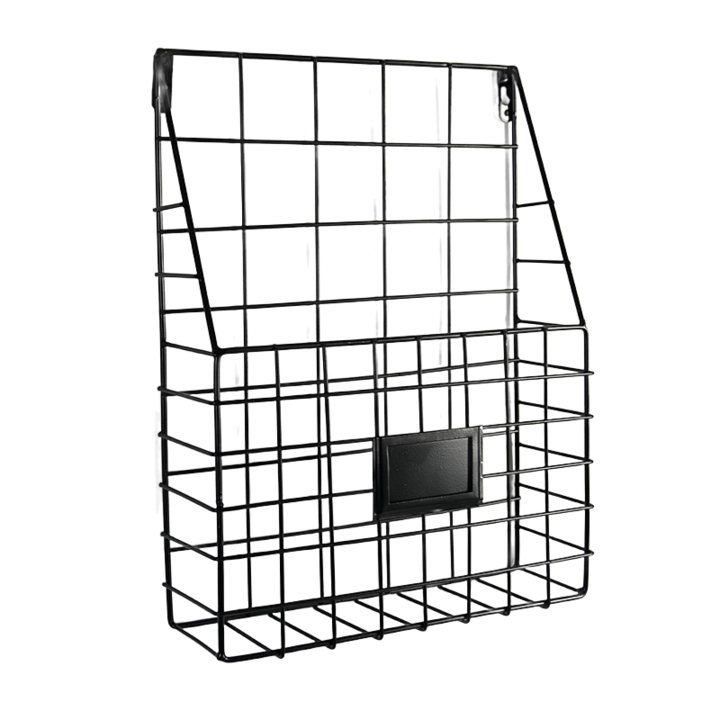 Biblioteca, robusta si durabila, 35x25x10cm, usor de instalat, depozitare ziare si reviste, negru