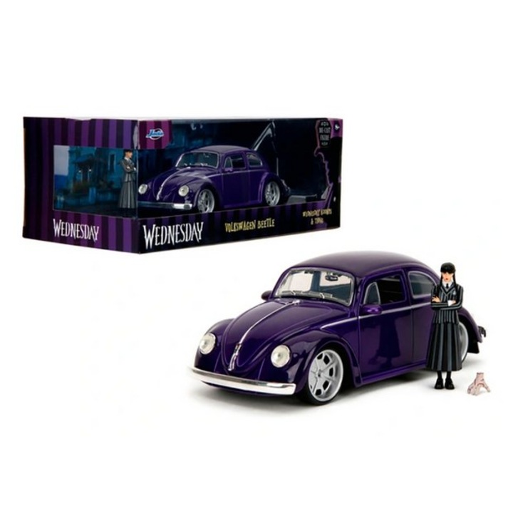 Модел Volkswagen Beetle с фигура Wednesday - 1/24 Jada