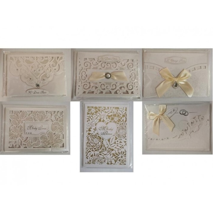 Esküvői jegyzetfüzet Lux B6 borítóval, panoráma, vegyes minták, 176x125mm