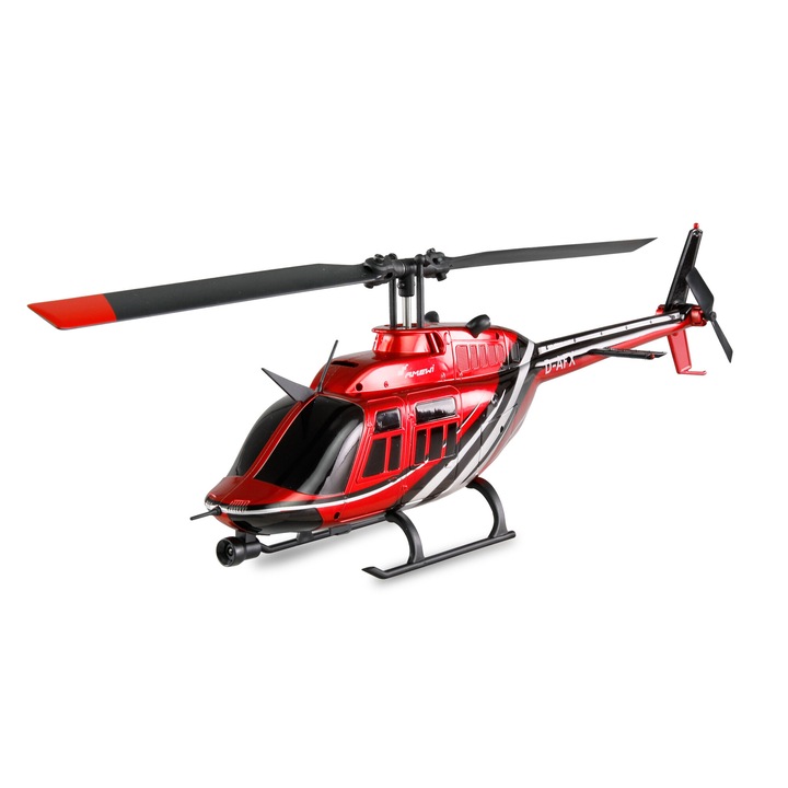 Elicopter RC cu telecomanda BELL 206 CP Jet Ranger, Gyroscop pentru stabilizarea zborului, Lungime 31.2 cm, 2.4Ghz, Lumina LED, 6 canale, RTF, 14+