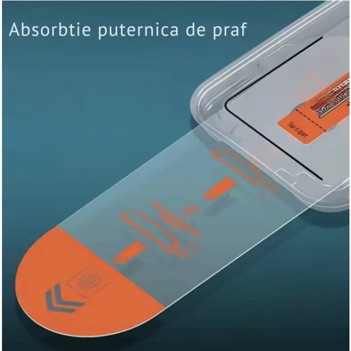 Folie Sticla Compatibila cu iPhone 16 PRO cu Margini Negre, 6.3", N2L Store®, Kit de Aplicare Instanta si Functie Automata de Indepartare a Prafului, Sticla Securizata 9H+, Anti Amprenta, Privacy