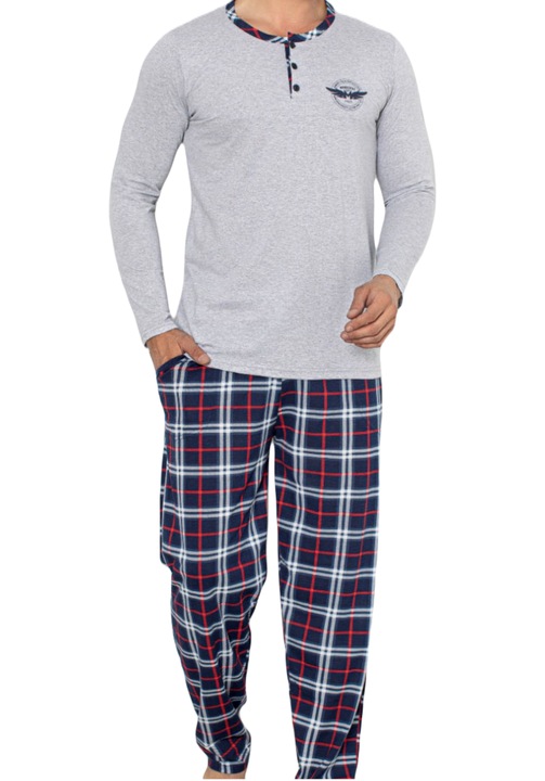 Pijamale barbati La Penna bumbac, Gri