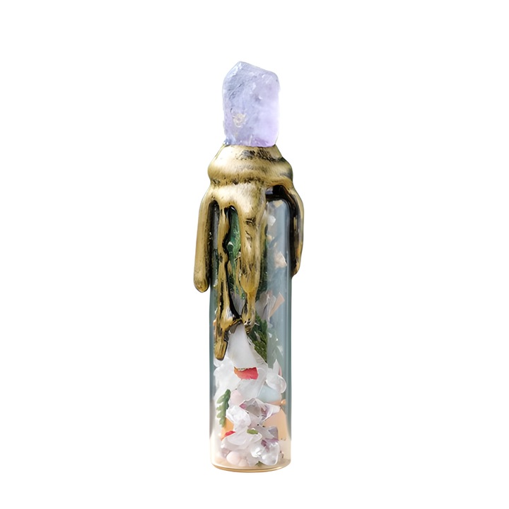 Piatra cruda de cristal natural, piatra zdrobita colorata pentru decoratiuni de sticla de dorinta, sticla cu cristal demagnetizant(Cuart Transparent)