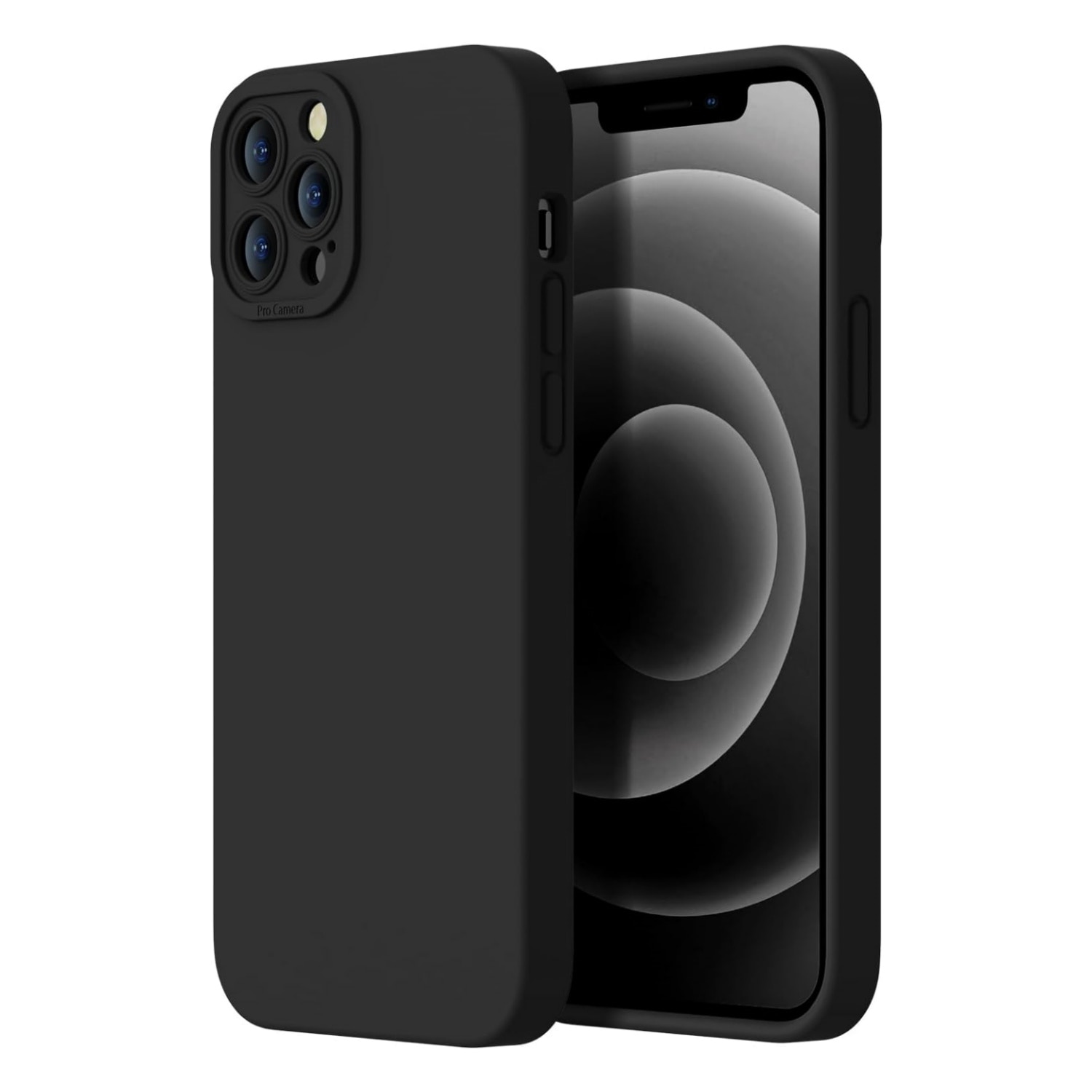 Set 2 Husa pentru iPhone 15 pro max, Soft Silicone Premium, Microfibra in Interior, de Protectie, Ultra Slim, pentru Incarcare Wireless, Margini Ridicate pentru Protectia Ecranului si a Camerelor, Vanaxalife®, Alb/ Negru