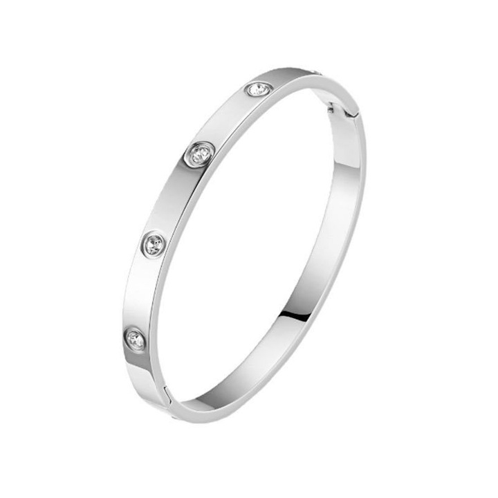 Bratara din otel inoxidabil cu placare cu aur de 18k, culoare card, titan, bijuterii dama