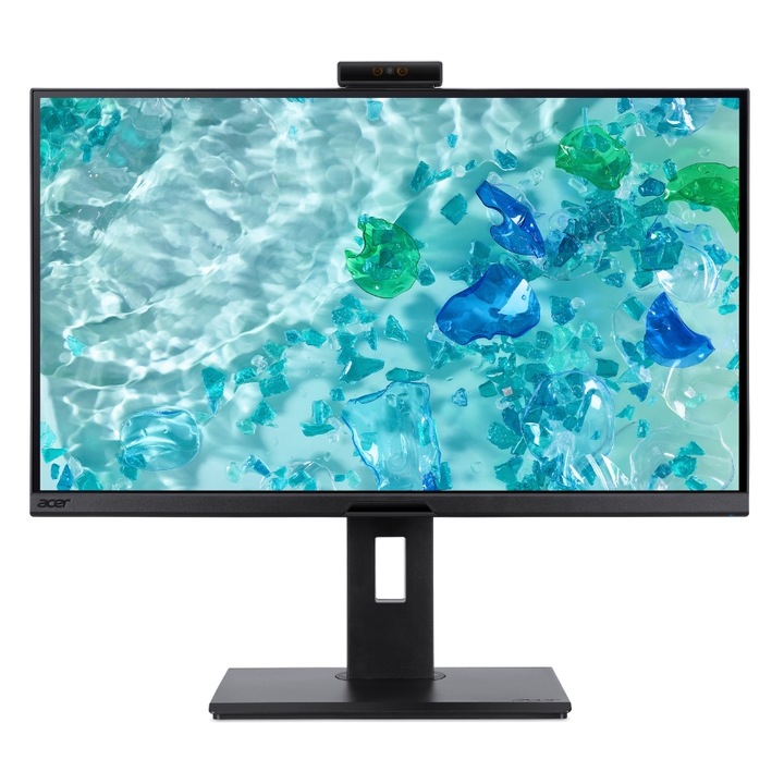 Monitor IPS LED Acer 27" B278UEb, WQHD 2560 x 1440, HDMI, DisplayPort, Hangszórók, Pivot, Webkamera, 100 Hz, 4 ms Fekete