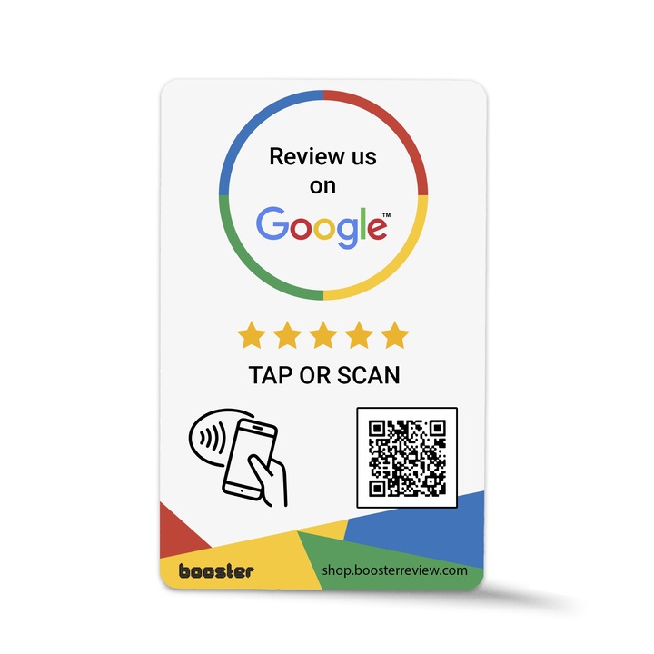 Google Vélemény Tap kártyák, Booster Review, Érintse meg az azonnali véleményezéshez – kompatibilis minden telefonnal – Smart Tap újrafelhasználható NFC és QR, növelje az üzleti véleményeket