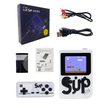 Consola Game Box, RETRO-GAME, 400 jocuri, rotita volum, ecran LCD, cablu AV pentru conectare televizor, incarcare Micro-USB, 2 jucatori, portabil, alb, HAPPY JOKER® Consola Game Box, RETRO-GAME, 400 jocuri, rotita volum, ecran LCD, cablu AV pentru conectare televizor, incarcare Micro-USB, 2 jucatori, portabil, alb, HAPPY JOKER®