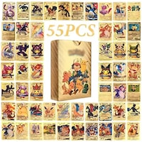Set 55 cartonase Pokemon de colectie, include catonase V-Max, BimBimBo