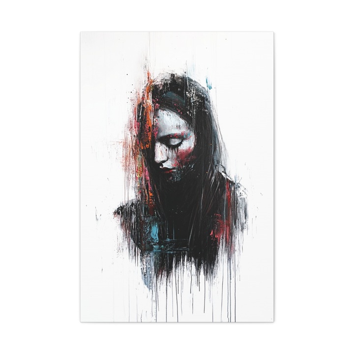 Tablou Canvas Premium, Umbrele Inimii, Panza Bumbac 100% - 280g/m2, Sasiu Lemn Natural, Arta Contemporana, Modern, Abstract, Culori Vibrante, Decor Living, Camera de Zi, Sufragerie, Dormitor, Hol, Birou 40 x 60 CM