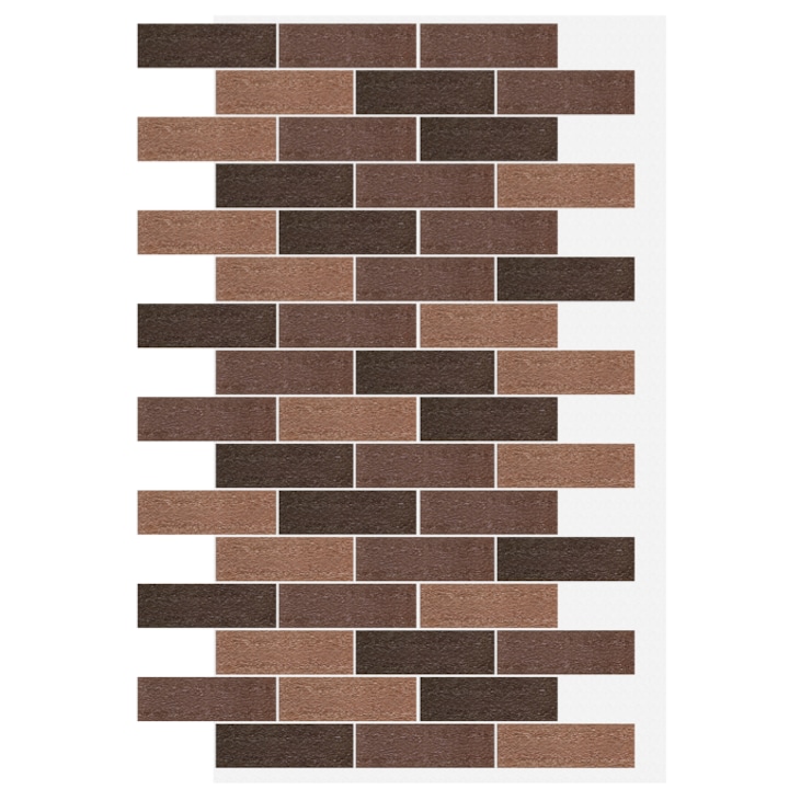 Dekoratív csempe, AMK Mix-300, 10 lap - 9 négyzetméter, rugalmas márvány dekorpanel tégla formában