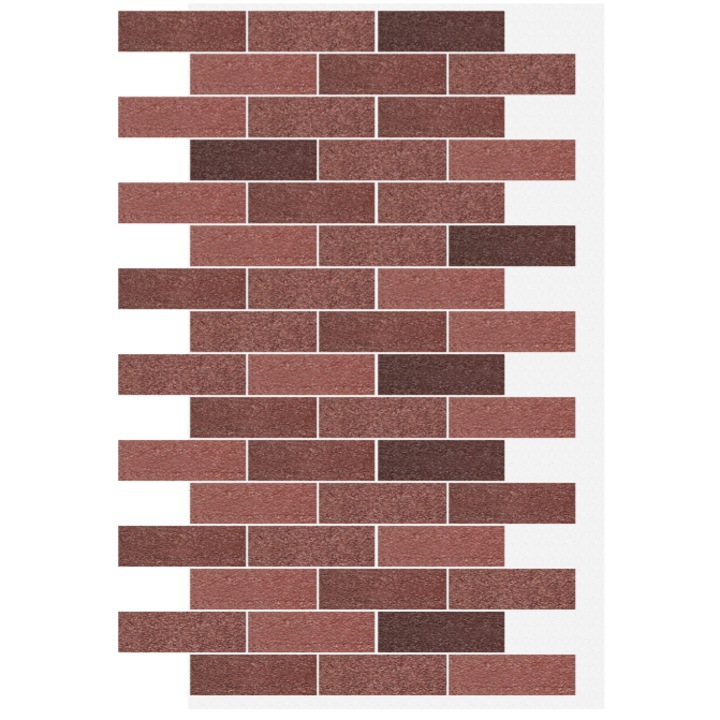 Placi decorative, AMK Mix-410, 10 foi - 9mp, panou decorativ flexibil din Marmura forma caramida