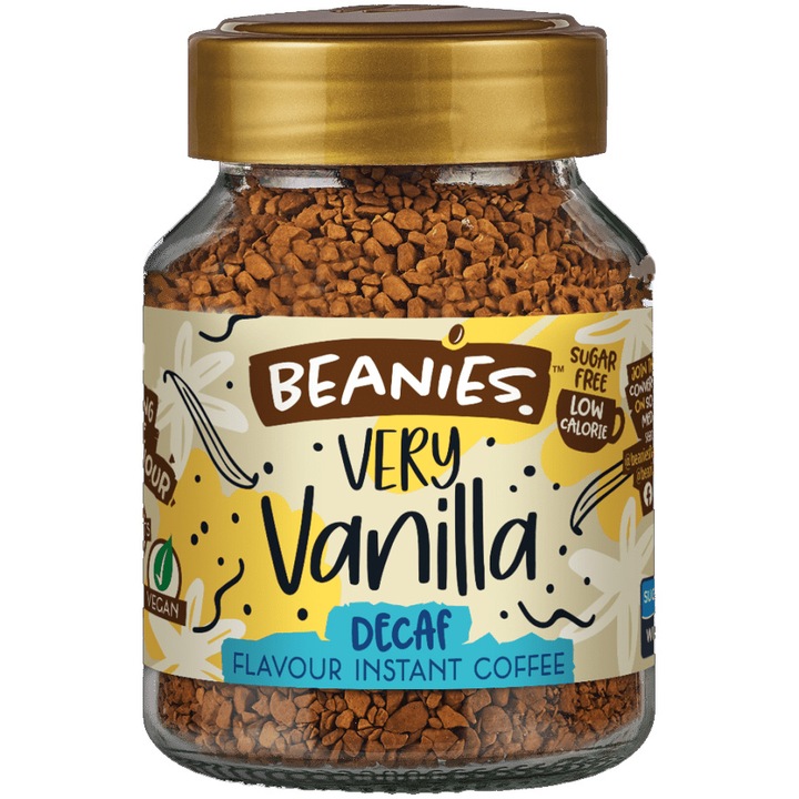Овкусено безкофеиново инстантно кафе Beanies Vanilla , 50 гр