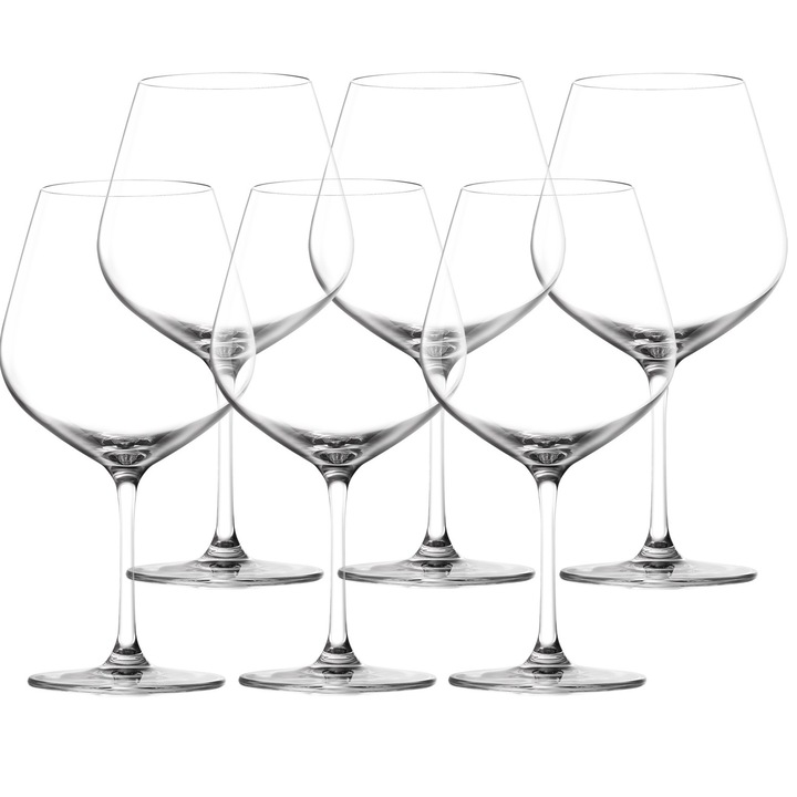 Set 6 pahare cu picior pentru vin rosu LUCARIS TOKYO 740ml BURGUNDY