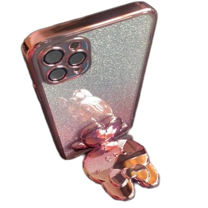 Telefontok iPhone 15-höz, luxus, sminktükörrel