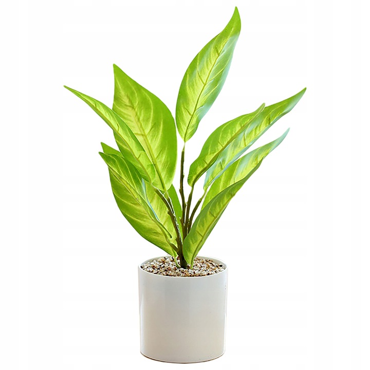 Valósághű mesterséges Aglaonema cserépben, 34 cm magas (LZ32)