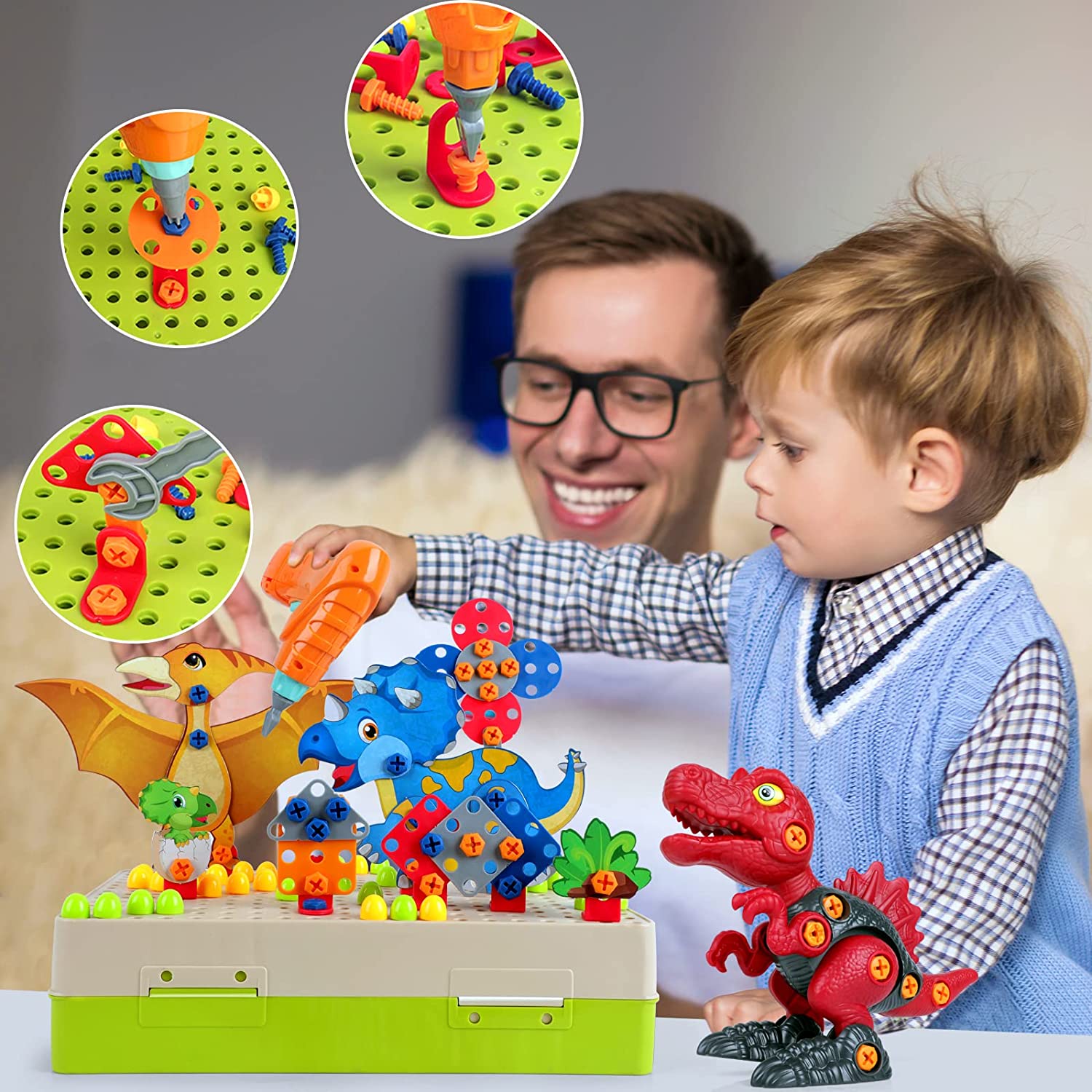 Jucarie educativa Montessori cu bormasina electrica, Simply Joy