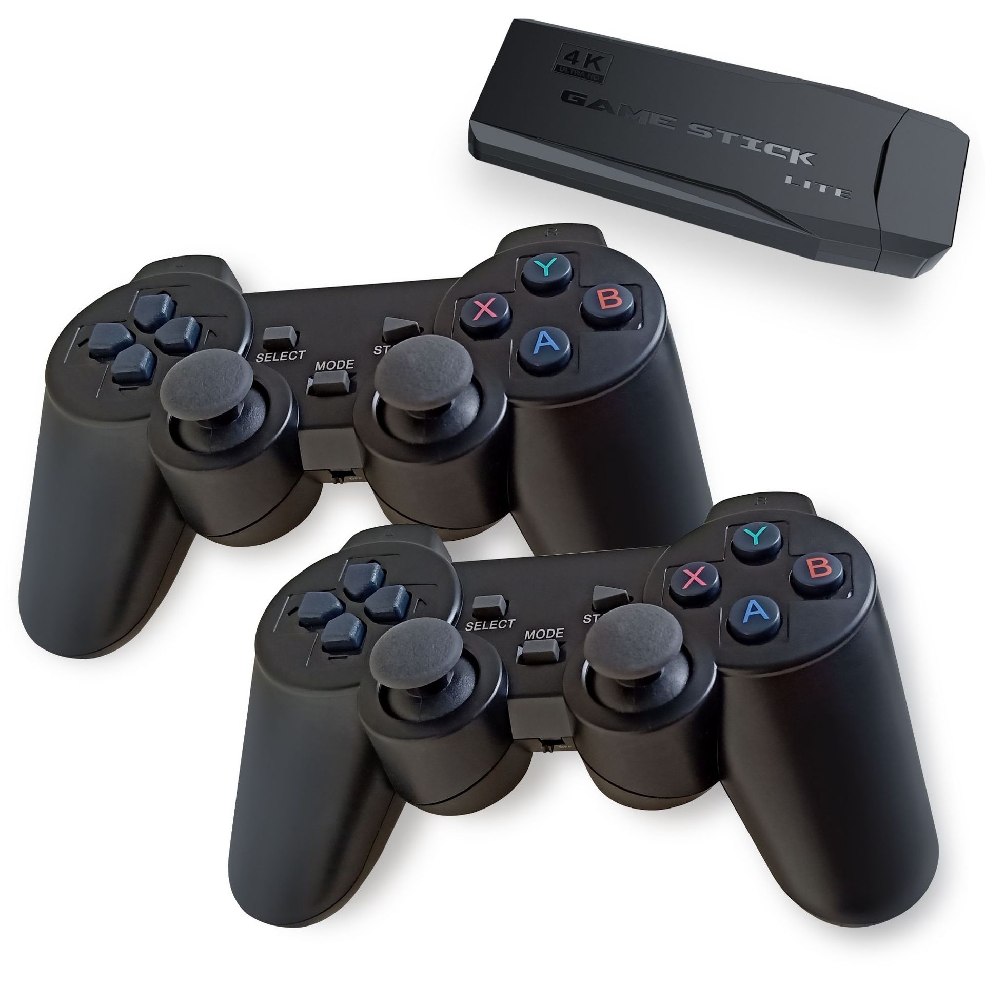 Consola de jocuri retro, 20.000 jocuri, 15 emulatoare, iesire HDMI 4K, 2 controlere wireless, plug and play