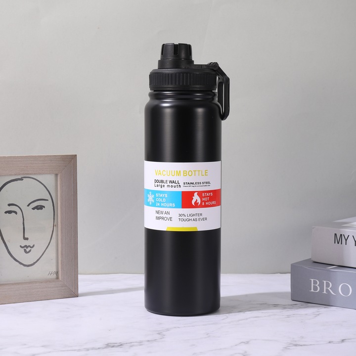 Termos, inox, 0.6 l, negru