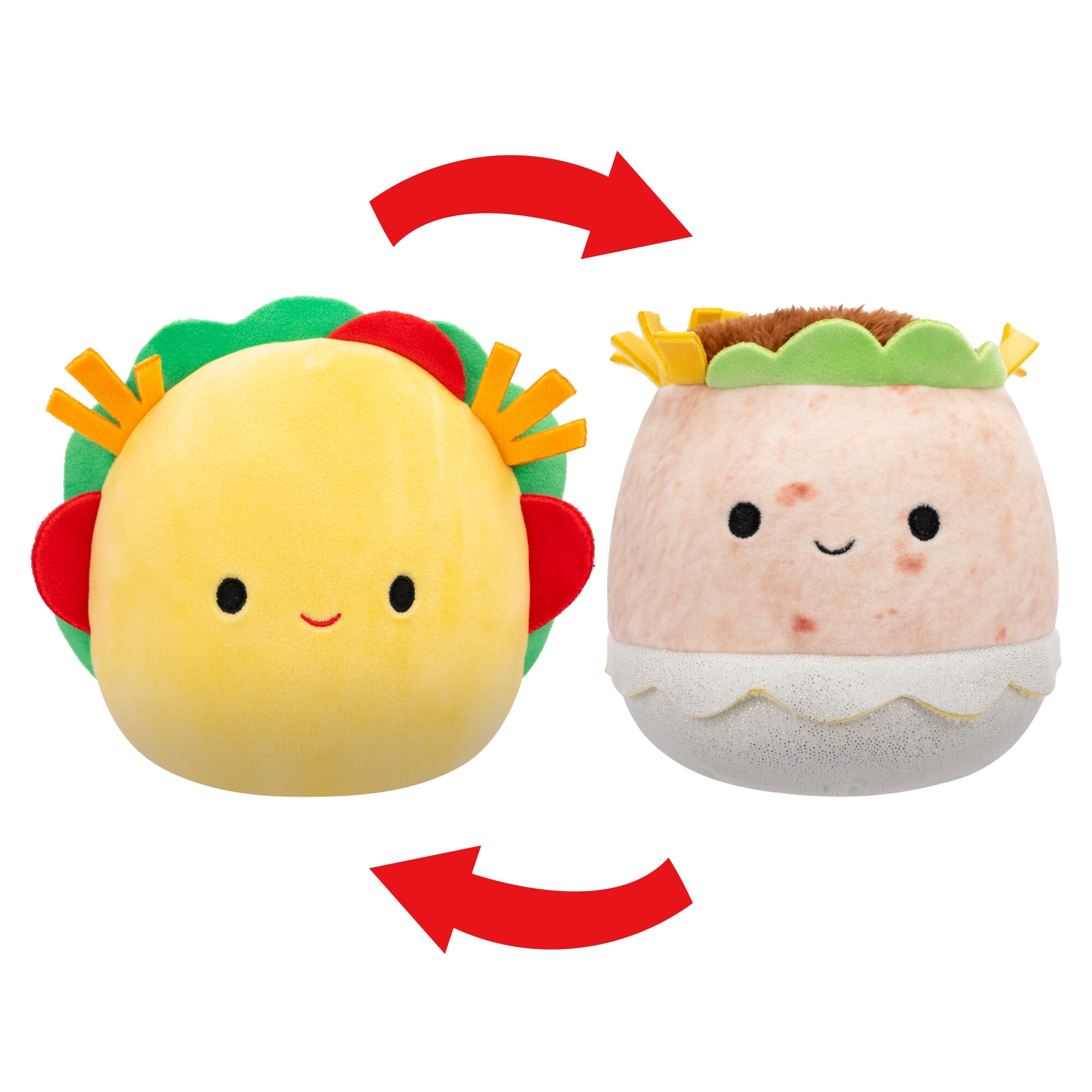 Jucarie de plus reversibila Squishmallows Squad 20 - Tex/Ber, 12 cm