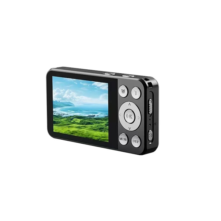 Camera digitala, 4k Video, 32G Memorie, 64 Megapixeli, Auto Focus, Zoom 18x, Baterie 2000mah, Negru