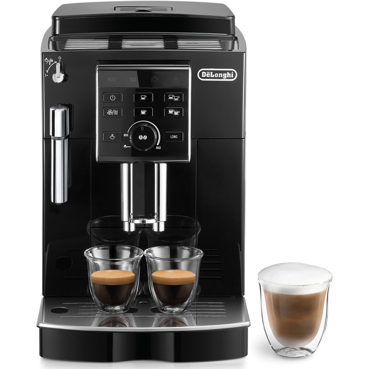 Кафеавтомат De'Longhi ECAM 13.123.B, 1450 W, 1.8 л, 15 бара, Автоматична, Черен