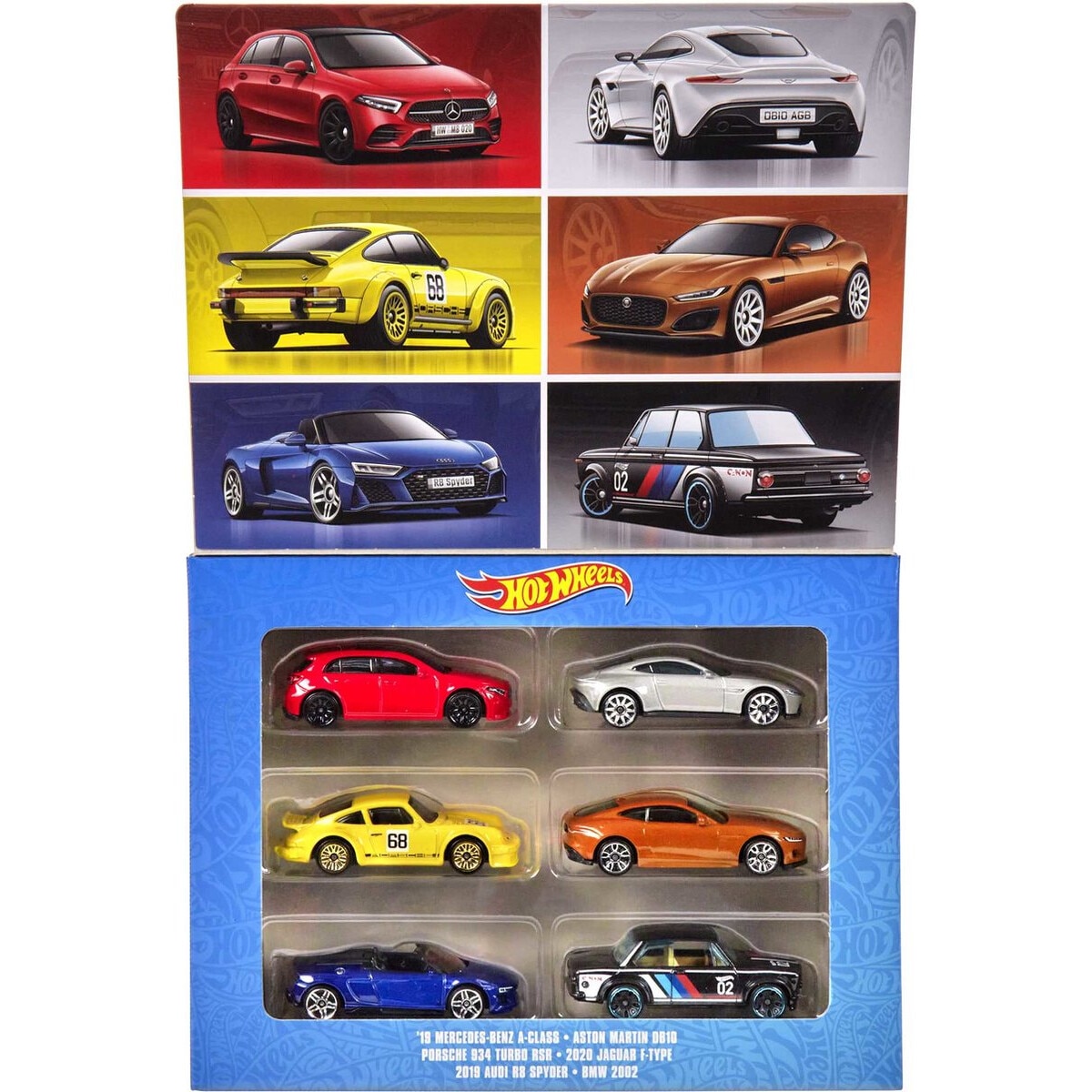 Set 6 masinute metalice Hot Wheels European Car Culture, 1:64