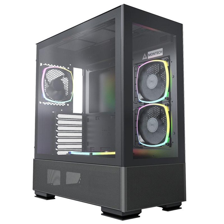 Компютърна кутия MONTECH SKY TWO ARGB, TG, Mid-Tower Черна MONTECH-CASE-007