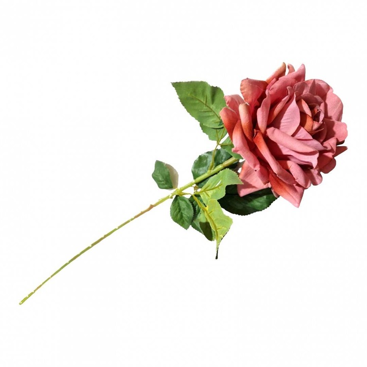 Flori artificiale, fir trandafir, 75 cm, roz