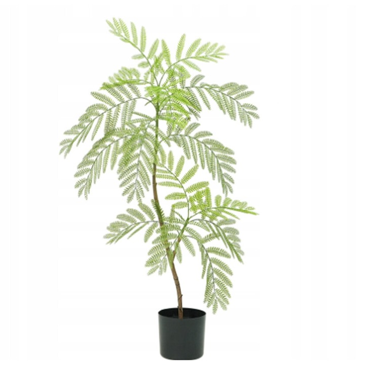 Planta artificiala Jakaranda Mimoza intr-un iaz realist, 110cm, pentru birou sau casa