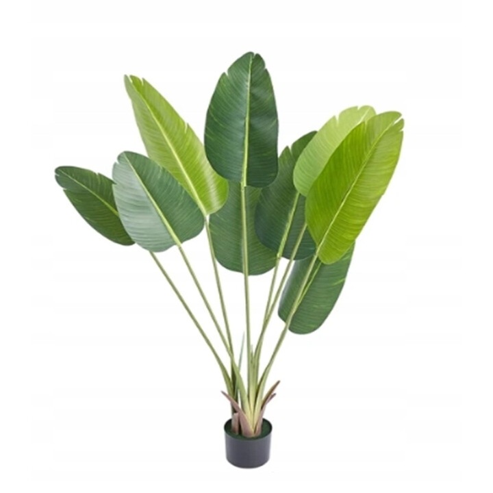 Planta artificiala bananier exotic intr-un ghiveci realist, 150cm