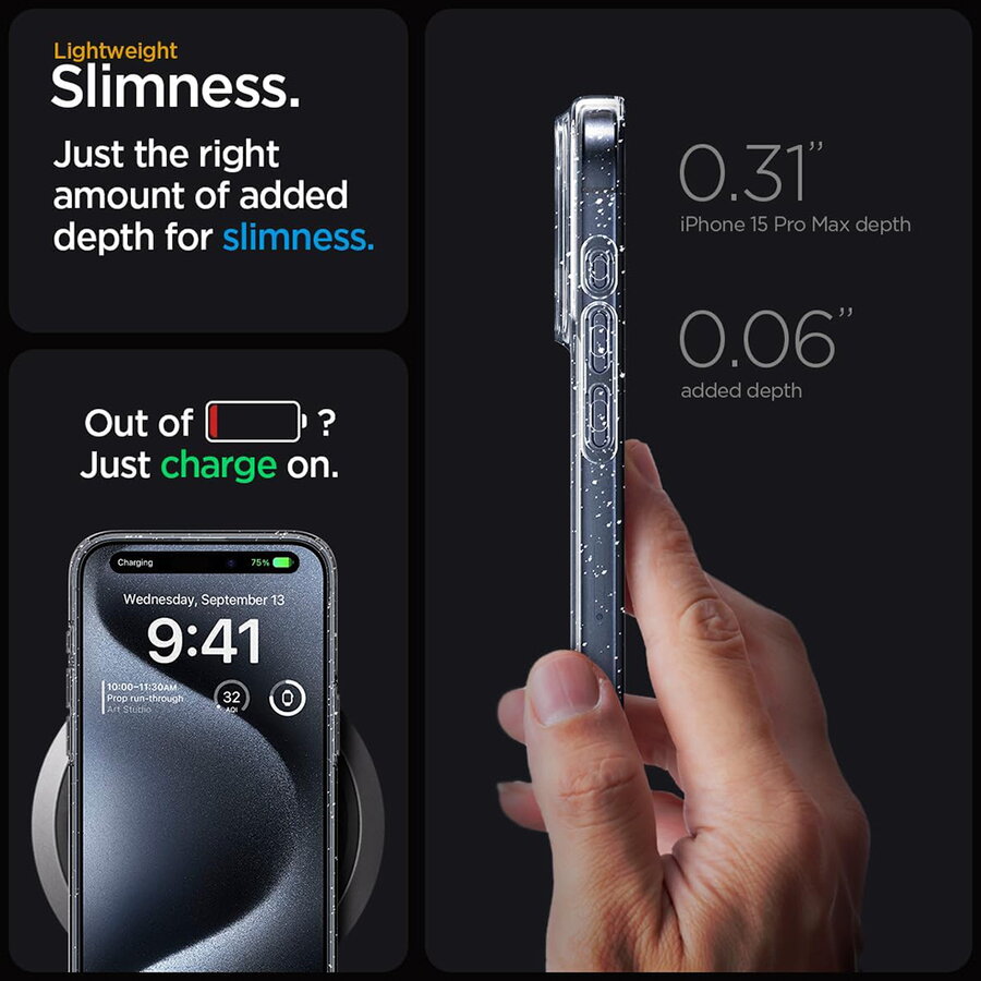 Husa pentru Oppo Reno14 F / Reno14 FS 5G - Techsuit SparkleSkin Series - Clear