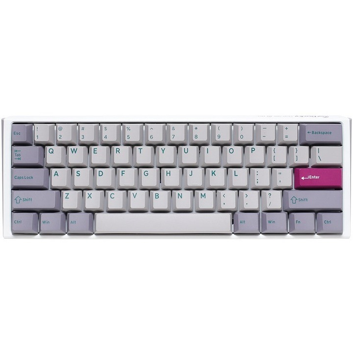 Ducky One 3 Mini игрална клавиатура, сива, 335x160x50mm, RGB осветление, MX-Red превключвател