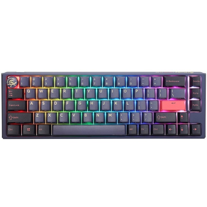 Ducky One 3 Механична игрална клавиатура Cosmic Blue, RGB LED, USB Type-C, 335x110x40mm