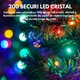 Instalatie de Craciun SDEPOT®, cu mai multe moduri de iluminare, 200 becuri LED cristal, 12 m liniari, multicolora