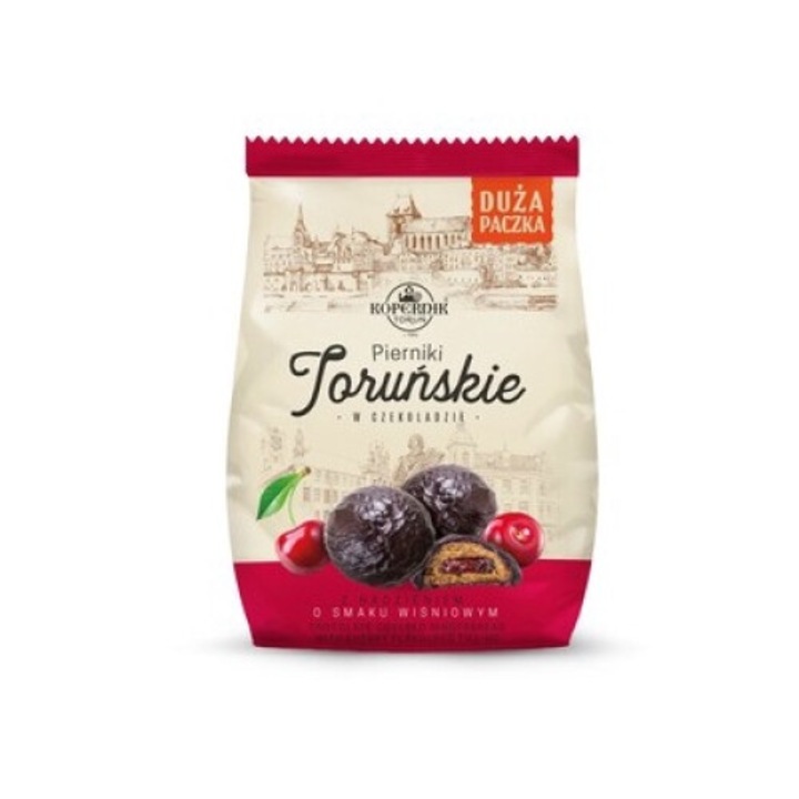 Turta dulce, cu ciocolata si umplutura de visine, 300g