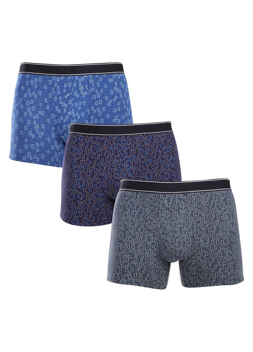 Set 3 perechi de boxeri Andrie, bumbac, multicolor