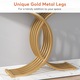 Masa console moderna, Tribesigns, alb si auriu, 100x29.5x80cm, cadru metalic robust