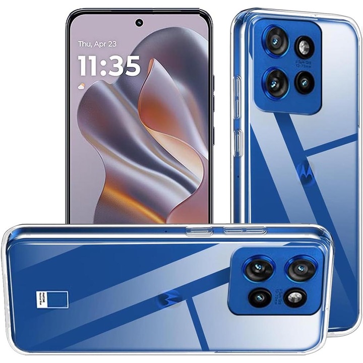 BestCase® Husa Clear Silicon 2MM, Compatibila Cu Motorola Edge 50 Neo, Antisoc, Protectie Camera, Transparent