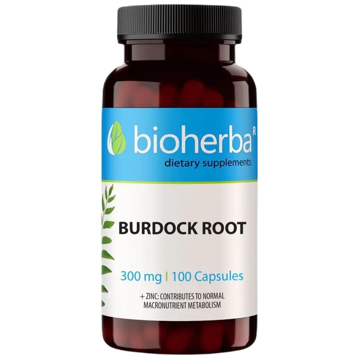 Supliment alimentar Bioherba Brusture Root 400 mg, 100 capsule