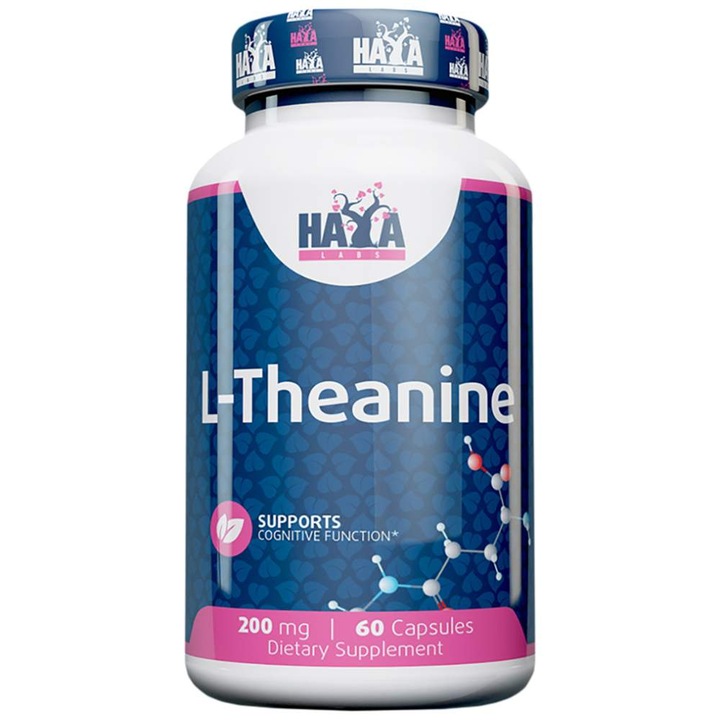 Haya Labs L-Theanine - Mentális nyugtató támogatás (200mg) - 60 kapszula