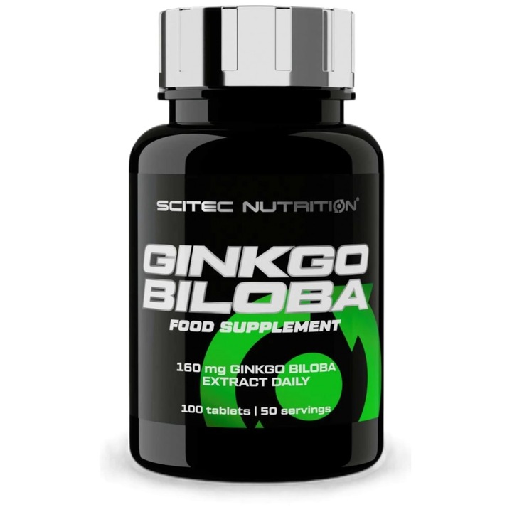 Хранителна добавка SCITEC Nutrition Ginkgo Biloba, 100 капсули
