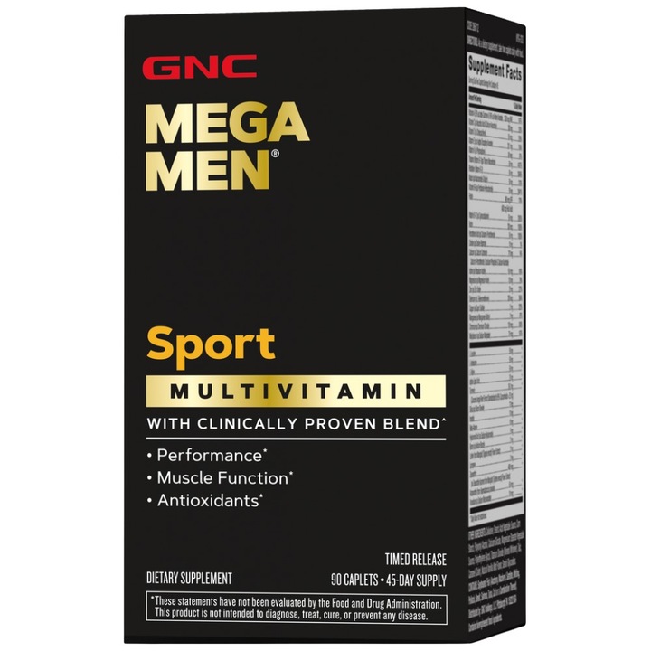 Supliment alimentar GNC Mega Men Sport, 90 de capsule