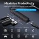 VENTION USB C HUB 5 в 1, 2 x USB 3.2 Gen 2 Type-C/2 x USB 3.2 Gen 2 Type-A/USB C, 10Gbps, 0.15m, Черен