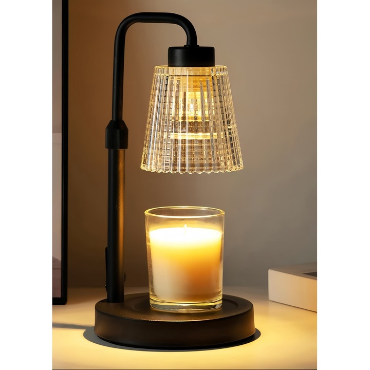 Lampa incalzitoare pentru lumanari, Wacorresi, Lampa termica, pentru decorare interio, Comutator inteligent, liber pentru a controla intensitatea aromoterapiei, usor de utilizat, folosind chip LED de inalta luminozitate, lumina naturala si moal