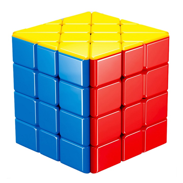 Кубчето на Рубик Магически куб Магнитен Teno®, скоростен пъзел, без стикери, за развитие на интелигентност, 4x4x3, многоцветен